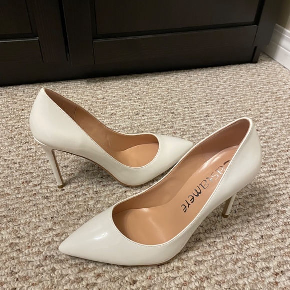 Classic patent white stiletto high heels - Picture 2 of 5